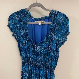 Blue printed dress